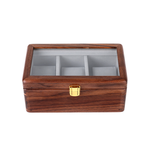 Watch Box Black Walnut Wood 3 Watch