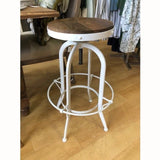 French Country Workshop Stool White