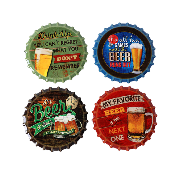 Coasters with Beer Theme - Set of 4
