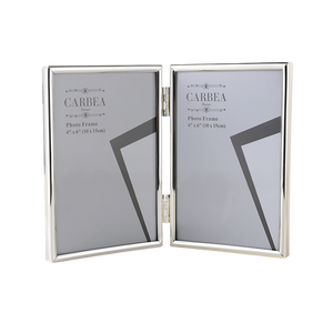Silver Picture Frame Double 4"x 6"