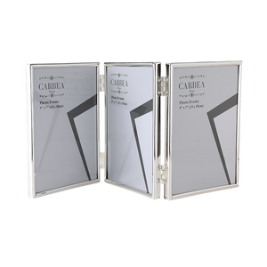 Silver Picture Frame Triple 5"x 7"