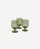 French Country Serena Green Set 4 Wine Goblet