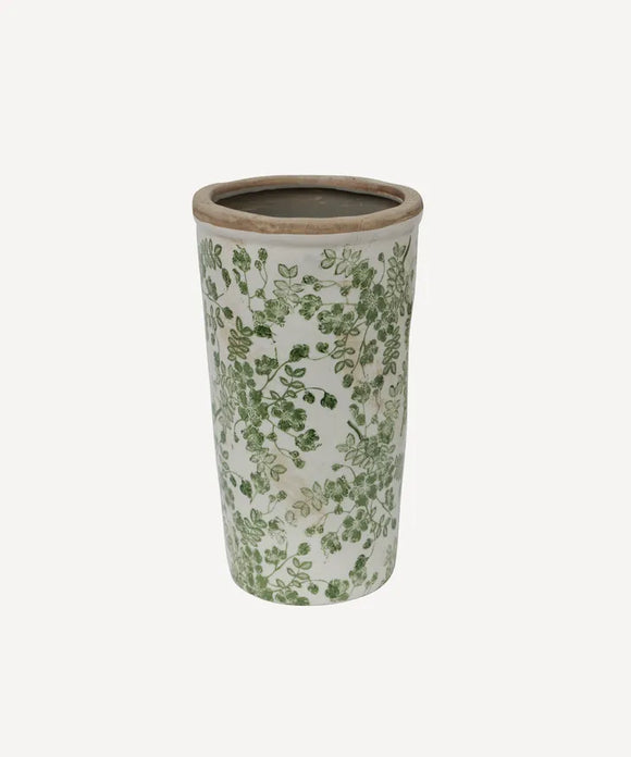 French Country Botanical Tall Vase