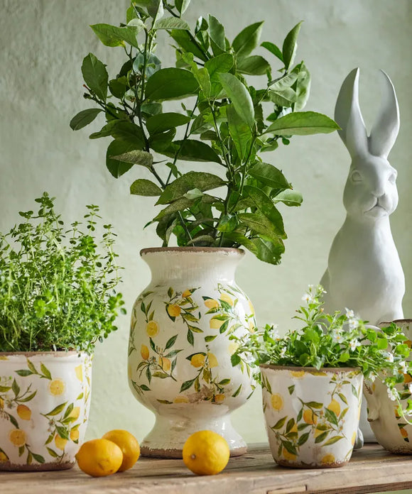 French Country Botanical Lemon Urn