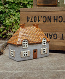 French Country Cotswold Tea Light Cottage Blue