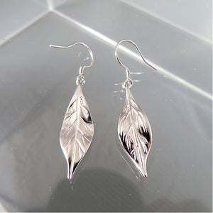 Sterling Silver Pohutukawa Leaf Earrings