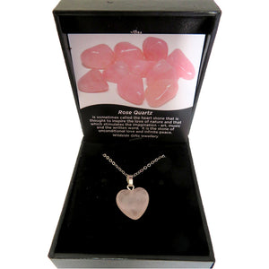 Heart Shaped Rose Quartz Pendant