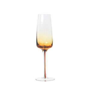 Broste Amber Champagne Glass Set 4