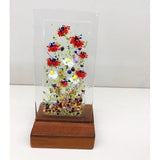 Christina Bonallack Glass Art Tile Upright Landscape/Flowers 6cm x 10cm