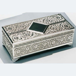 Jewellery Box Diamond Silver Plated 9"
