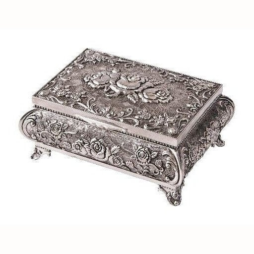 Jewellery Box Queen Anne 4.5' Silver Plated