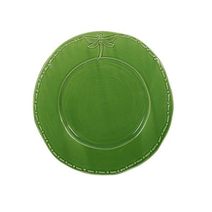 French Country Dragonfly Stoneware Green Side Plate