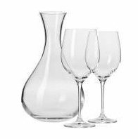 Krosno Harmony Wine Carafe and Two Glasses
