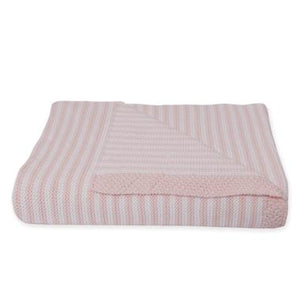 Living Textiles Cotton Knit Stripe Blanket